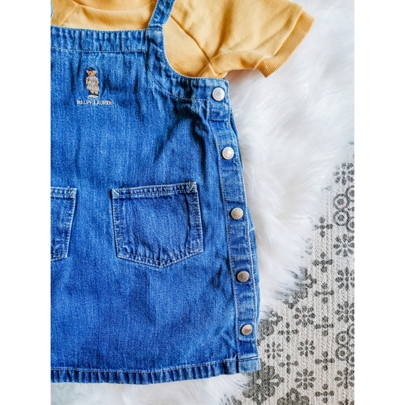Vintage Ralph Lauren Denim Overall Dress Size 4T - Picture 2 of 8